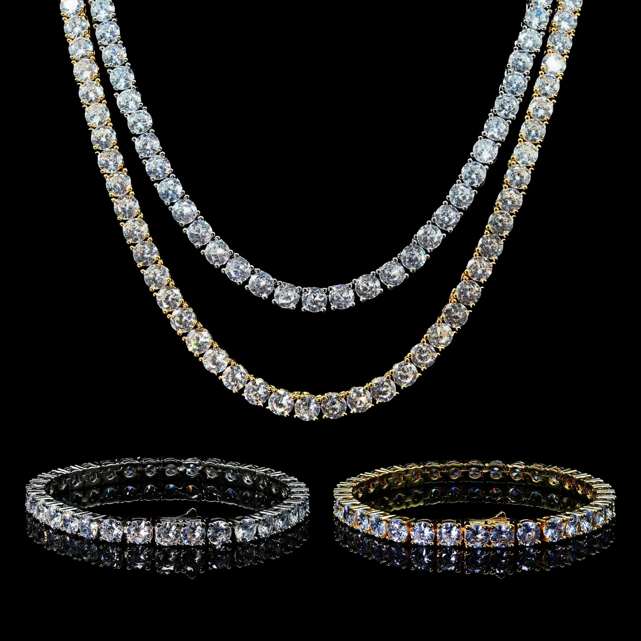 Tennis Armband oder Kette 5mm Gemtation