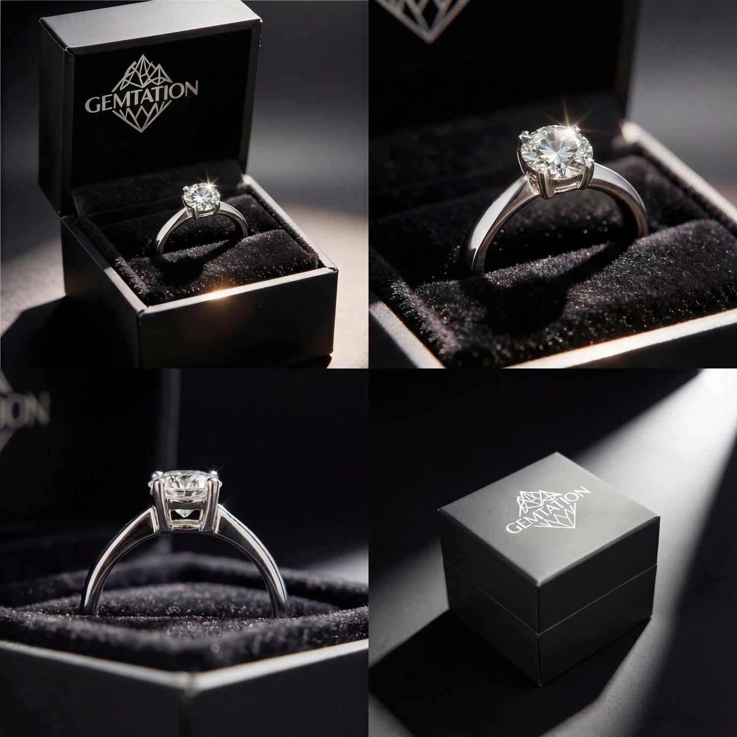 Eternal Luxe 1ct - Anello solitario - Unisize (taglia regolabile)
