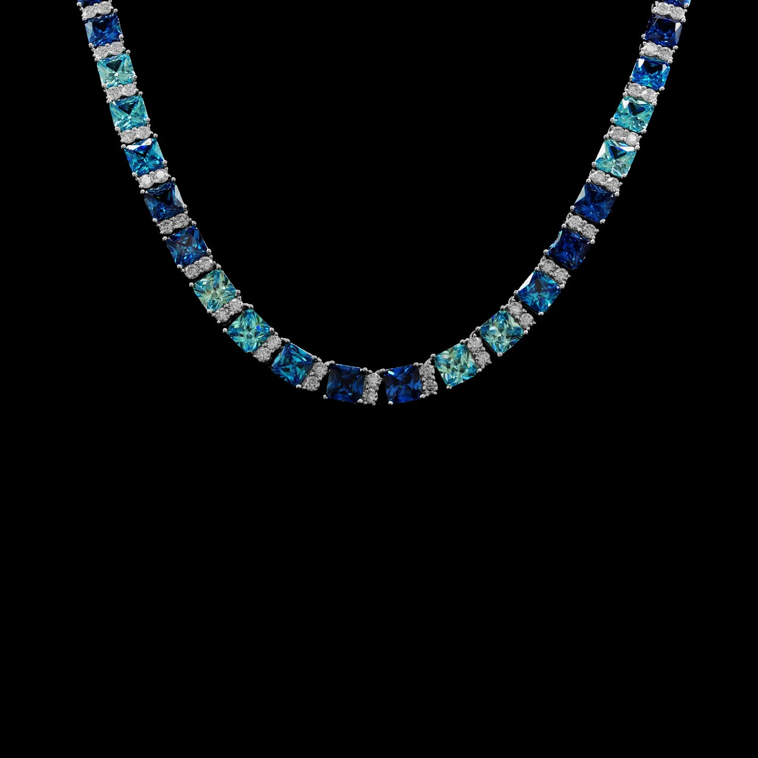 Ocean Luxe Pulsera o collar | 6,5 mm | Plata 925 & moissanita