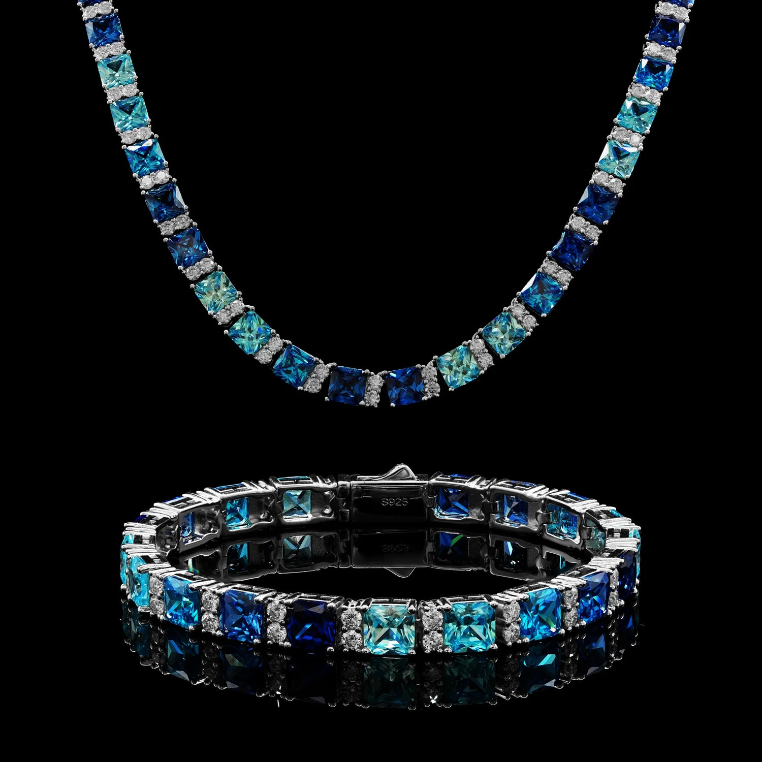 Ocean Luxe Pulsera o collar | 6,5 mm | Plata 925 & moissanita