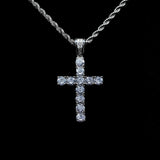 Colgante de cruz con collar de cuerda | 51 cm