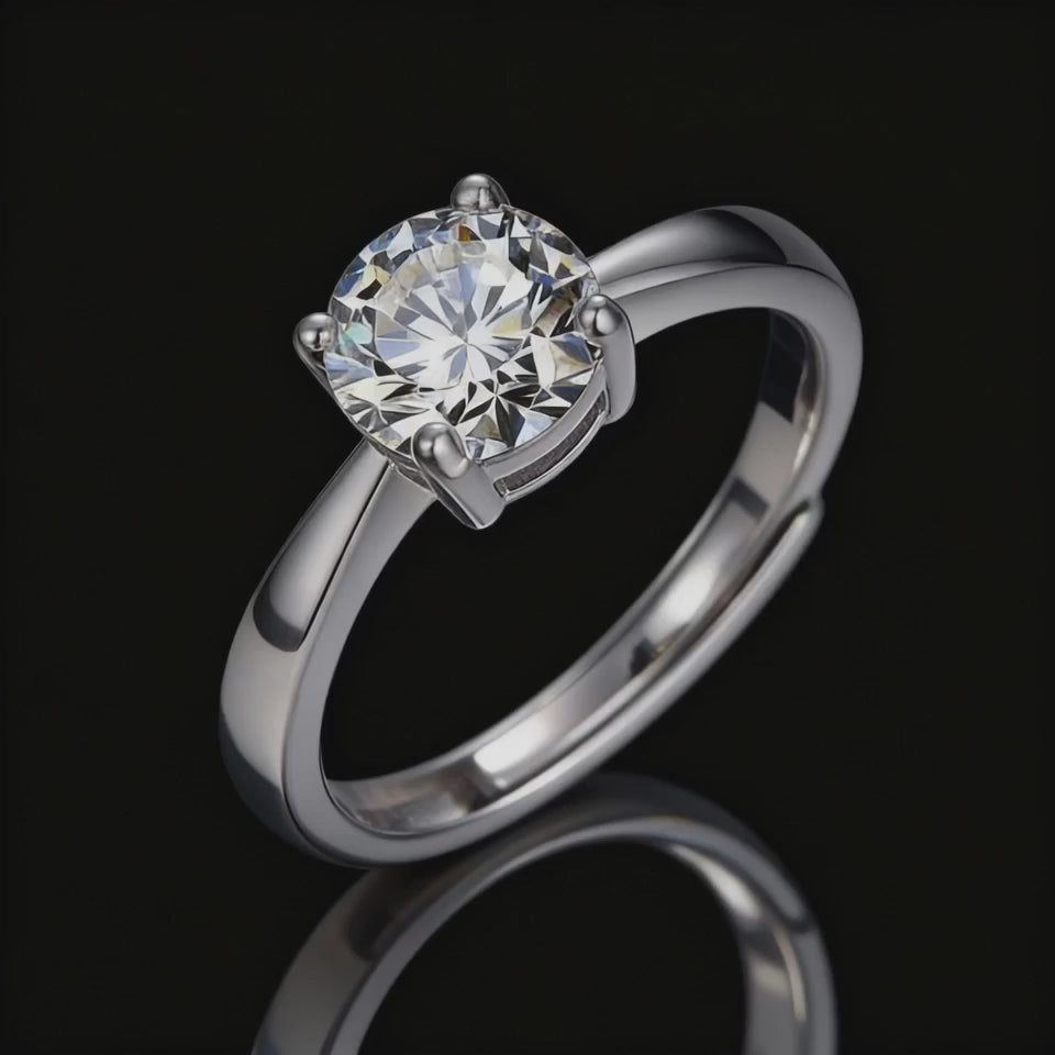 Eternal Luxe 1ct - Anello solitario - Unisize (taglia regolabile)