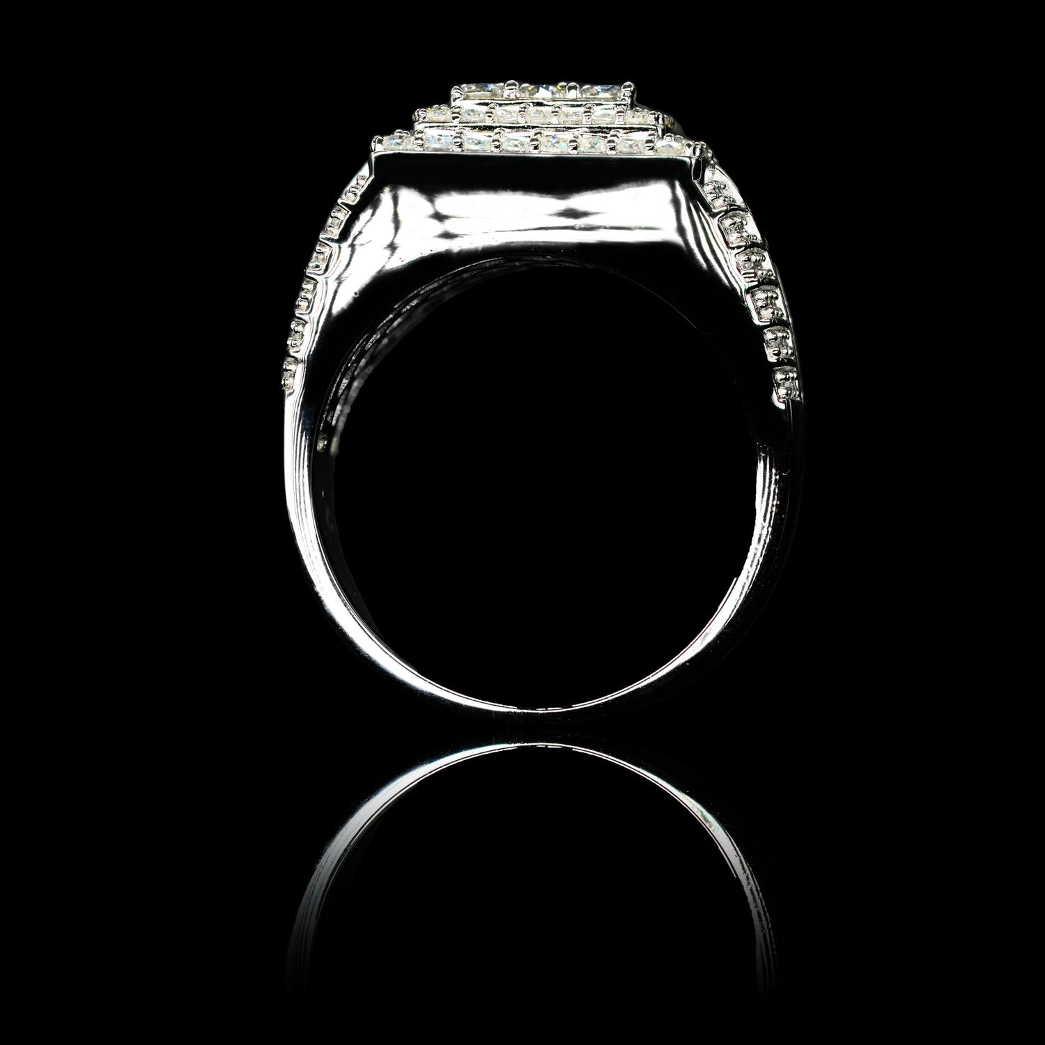 Presidential Ring | 925 Silber | Moissanit